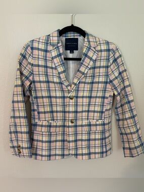 Janie and Jack Plaid Colorful Oxford Boys Blazer Jacket